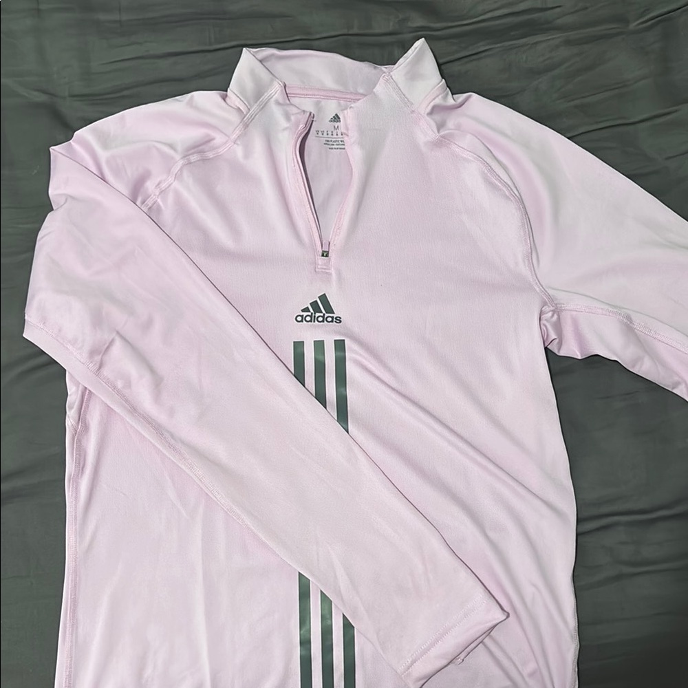 Adidas Men's Pink Long Sleeve Shirt